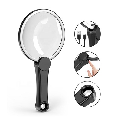 3X/5X/8X Led magnifier handheld