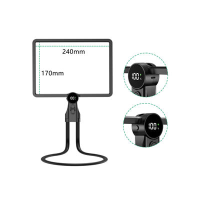 Digital display Hands free Magnifier with led 